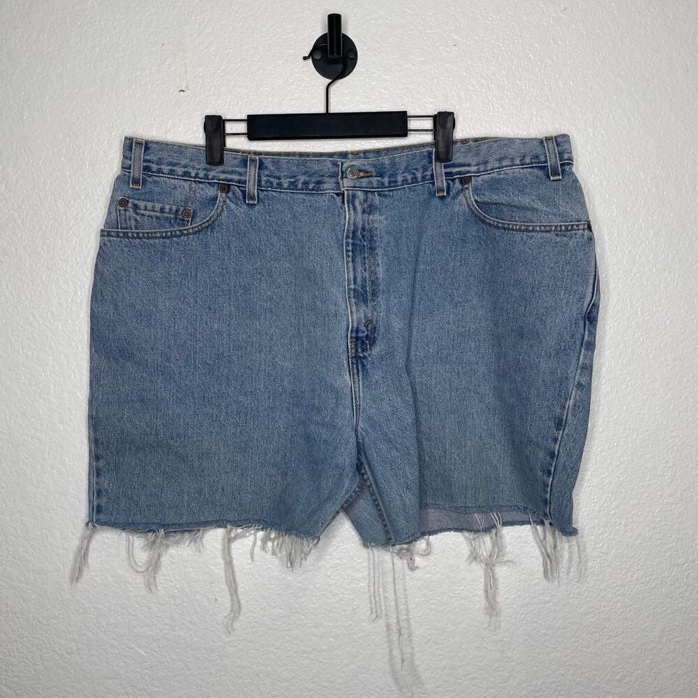 Levi's Womens Shorts Size 22 550 Relaxed Fit Denim Blue Light Wash DIY